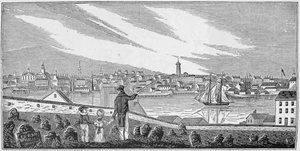 Sydlig udsigt over Charlestown, fra 
