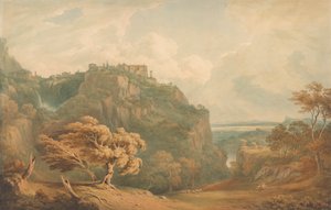 Udsigt over Tivoli, der ser mod Rom af John Warwick Smith