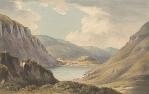 Llyn Geirionedd ikke langt fra Trefriew, ved floden Conway, Carnarvonshire af John Warwick Smith
