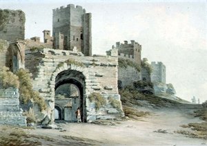 Porta Tiburtina (nu Porta di San Lorenzo), Rom, set indeni af John Warwick Smith