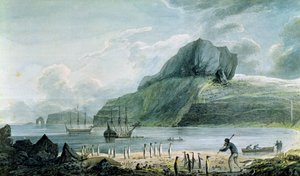 Udsigt over Christmas Harbour i Kerguelen