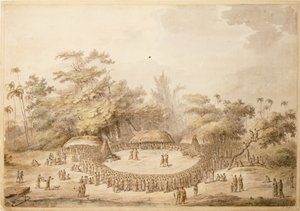 Captain Cook ved Hapaee af John Webber