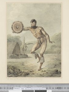 F.36 En mand fra Sandwichøerne, dans, ca. 1773-84 (akvarel) af John Webber