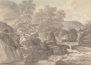 Pont-y-Pair ved floden Llugwy nær Betws-y-Coed, Denbigh af John Webber