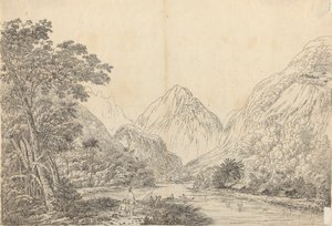 Udsigt i Oheitepeha Bay, Otaheite af John Webber