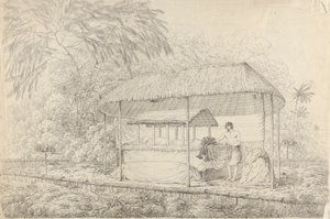 Waheiadooa, chef for Oheitepha, liggende i staten af John Webber