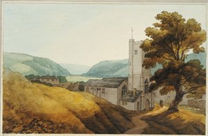 Fra kirkegården i Dulverton, Somerset, 1800 af John White Abbott