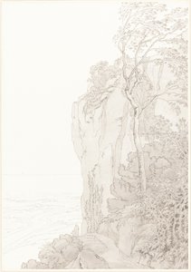 Skære klipper over en kystvej af John White Abbott