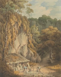 Slate Quarry i Widecombe, Devon af John White Abbott