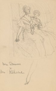 Studie for The Skinner Sisters af John White Alexander