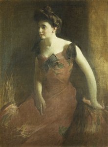 Kvinde i rød kjole, 1900