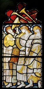 Musical Angels, Te Deum, East Window, ca. 1888 (farvet glas)