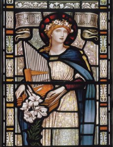 St Cecilia, 1890 (farvet glas)