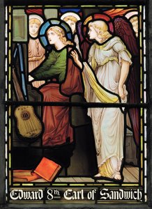 St Cecilia Singing, Lady Chapel Window, ca. 1885 (farvet glas)