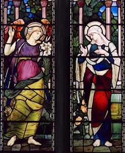 Bebudelsen, ca. 1885 (farvet glas)
