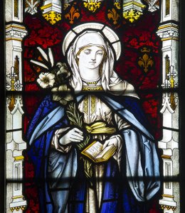 Jomfru Maria, 1898 (farvet glas)