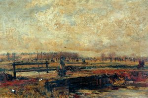 River Colne ved Rickmansworth af John William Buxton Knight