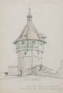 Rundetårn, Munot Slot, Schaffhausen, Schweiz, 1842.