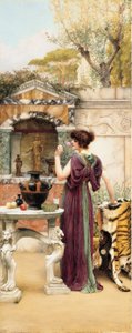 Ved Havehelligdommen, Pompeji af John William Godward
