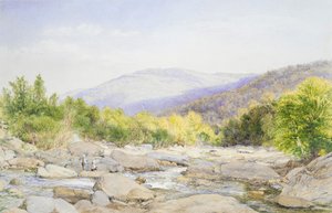 Landskab: Udsigt over Catskill Creek, 1867. af John William Hill