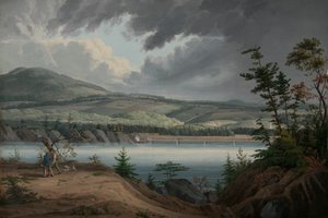 Udsigt over Cohoes, ca. 1820.