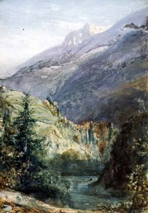 On the Road of Sepey, Schweiz (akvarel og gouache på papir) af John William Inchbold