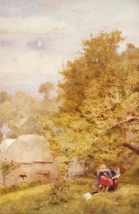 1914 i England (akvarel på papir) af John William North