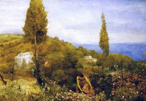 The House of Roses, Tripoli (akvarel over blyant på papir)