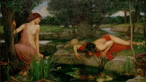 Ekko og Narcissus af John William Waterhouse