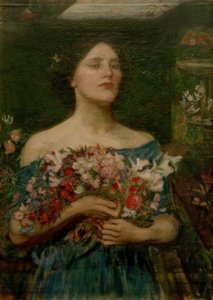 Saml Ye Rosebuds Mens Ye May af John William Waterhouse