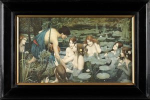 Hylas og nymferne (farvet tryk) af John William Waterhouse
