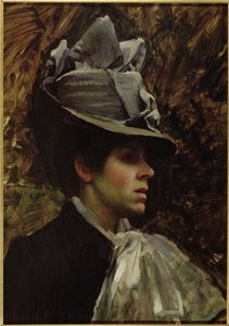Portræt af Kunstnerens Hustru af John William Waterhouse