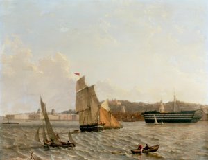 Udsigt over Themsen til Greenwich med Greenwich Hospital, af John Wilson Carmichael