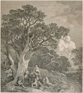 Sigøjnere i en skov, efter Thomas Gainsborough, c1740-1780.
