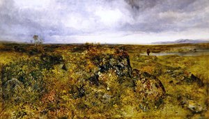 Fiskeri på en flod (olie på lærred)