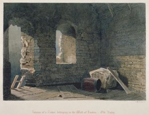 Indvendigt billede af et tårn tilhørende London Wall ved Old Bailey, City of London, 1851 af John Wykeham Archer