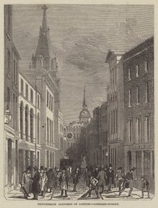 Maleriske skitser af London, Lombard-Street af John Wykeham Archer