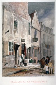 Udsigt over resterne af den østlige port af Abbey of St Saviour, Bermondsey, London, 1851 af John Wykeham Archer