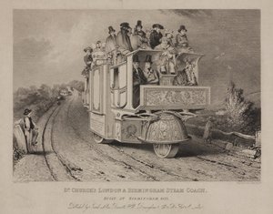 Dr. Churchs London & Birmingham Steam Coach, 1833 af John after Cooke