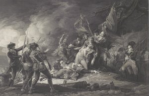 General Montgomerys død under angrebet i Quebec, december 1775, 1798 af John after Trumbull