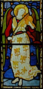 Musikalsk engel, 1870 (glasmaleri) af John and Grylls Burlison
