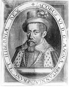 James VI af Skotland, tryk udgivet af H. Jacopsen, 1618