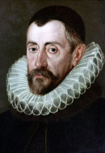 Sir Francis Walsingham (v.1532-1590), engelsk politiker (maleri af J.de Critz).London National Portrait Gallery
