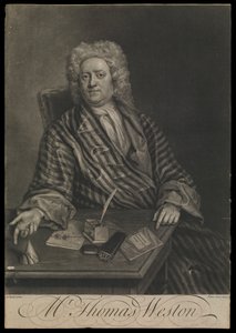 Thomas Weston, ca. 1725 (kobberstik, mezzotinte) af John the younger Faber