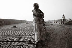 Murstensfabrikker i Kolkata, Indien, 2016 (foto)