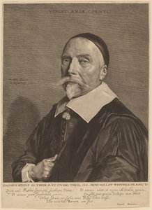 Jacob Revius af Jonas Suyderhoff after Frans Hals