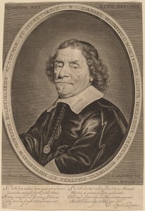 Daniel Heinsius af Jonas Suyderhoff after Jacob Fransz van der Merck