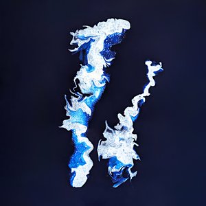 Dybe blå strømme