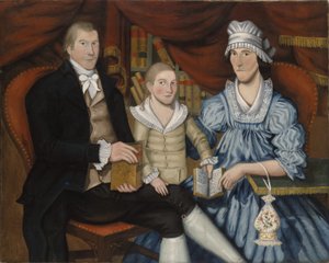Portræt af George Eliot og familie, ca. 1798