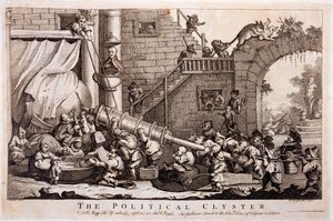 The Political Clyster, tryk lavet af William Hogarth, 1757 af Jonathan Swift